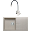 Комплект Мойка кухонная Polygran Gals 860 серая + Смеситель Lemark Comfort LM3075BN с гибким изливом, никель, серый