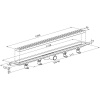Душевой трап (лоток) Plastbrno DESIGN 5 SZE5391 с решеткой и опорами