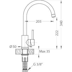 Смеситель для кухни Alveus Kati 1129174