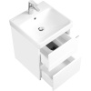 Тумба с раковиной AQUATON Сканди 45 белый глянец, белый матовый
