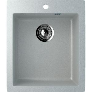 Комплект Мойка кухонная Ulgran U-404 -310 серая + Смеситель Lemark Comfort LM3071C-Gray с гибким изливом, хром, серый