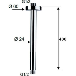 Кронштейн для верхнего душа Remer 347N40 40 см