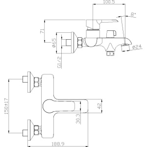 Купить Смеситель для ванны с душем Rossinka W W35-31 в Москве с доставкой Смеситель для ванны с душем Rossinka W W35-31