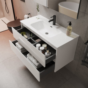 Тумба с раковиной Sancos Libra 120 см белый глянец