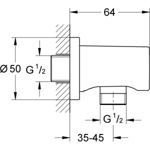 Шланговое подключение Grohe Rainshower 27076000