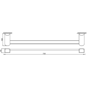 Полотенцедержатель Rush Thira TR36531В