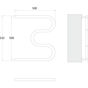 Полотенцесушитель водяной Domoterm М-образный 32 М DMT 50х50, хром