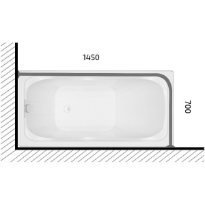 Карниз для ванны Triton 145х70