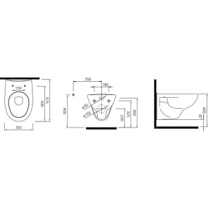 Купить Унитаз подвесной Kale Optimum 711 (719) 27363(K0) безободковый в Москве с доставкой Унитаз подвесной Kale Optimum 711 (719) 27363(K0) безободковый