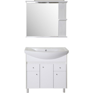 Купить Зеркало ASB-Mebel Орхидея 80 белое, северное дерево, с подсветкой в Москве с доставкой Зеркало ASB-Mebel Орхидея 80 белое, северное дерево, с подсветкой