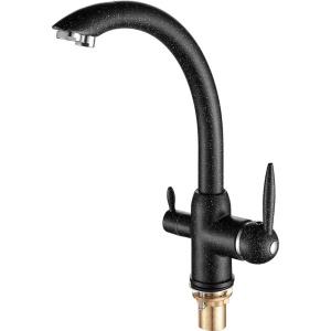 Смеситель для кухни Fashun A4399-7 с краном для питьевой воды, черный