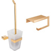 Купить Набор DEKOR BANYO SS 304 Gold, Ершик + Держатель туалетной бумаги в Москве с доставкой Набор DEKOR BANYO SS 304 Gold, Ершик + Держатель туалетной бумаги