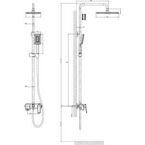 Душевая стойка Rush Nevis NE1735-40Black