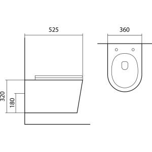 Унитаз подвесной Акватек Вега AQ1905-00 безободковый