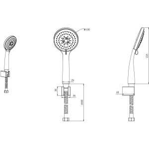 Купить Душевой набор Aquatek Вега AQ2010CR хром в Москве с доставкой Душевой набор Aquatek Вега AQ2010CR хром