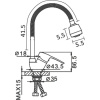 Смеситель для кухни Frap H02 F4302-B с гибким изливом