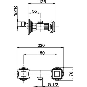 Смеситель для душа Cezares Olimp DS 02 O