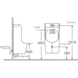 Купить Писсуар SantiLine SL-6003 в Москве с доставкой Писсуар SantiLine SL-6003