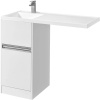 Тумба с раковиной Aquaton Лондри 40 1A2360K1LH010 белый глянец