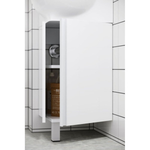 Мебель для ванной Aqwella Porto 45 угловая, белая, фурнитура белая