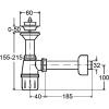 Сифон для раковины Viega 103927, с пробкой