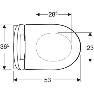 Купить Унитаз подвесной с сиденьем микролифт Geberit iCon 501.664.00.1 безободковый в Москве с доставкой Унитаз подвесной с сиденьем микролифт Geberit iCon 501.664.00.1 безободковый