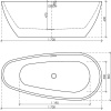 Акриловая ванна Sancos Avocado FB18 170x80 см, отдельностоящая, овальная, с каркасом, со сливом-переливом