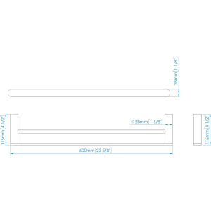 Купить Полотенцедержатель Mediclinics Aura AI1311C двойной, bright finish в Москве с доставкой Полотенцедержатель Mediclinics Aura AI1311C двойной, bright finish