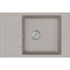 Мойка кухонная Domaci Солерно DMQ-1780.Q берилл, 78х50 см, бежевая, кварцевая, с крылом, прямоугольная
