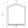 Зеркало ASB-Woodline Верано 80 слоновая кость
