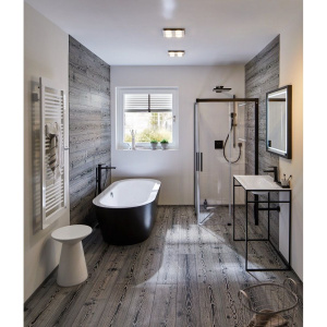 Купить Термостатический смеситель Hansgrohe Ecostat Square 15714670 для душа, матовый черный в Москве с доставкой Термостатический смеситель Hansgrohe Ecostat Square 15714670 для душа, матовый черный