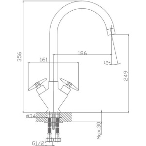 Смеситель для кухни Haiba HB4099