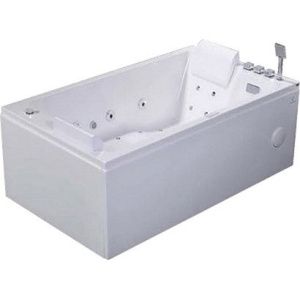 Акриловая ванна Orans BT-62115BR 170x100 см, с гидромассажем, с каркасом, с экранами, со сливом-переливом, со смесителем, с подголовником, для двоих