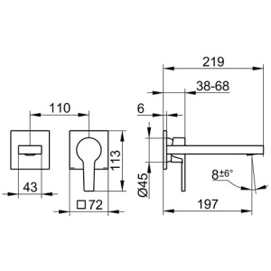 Смеситель для раковины Keuco Edition 51116010200