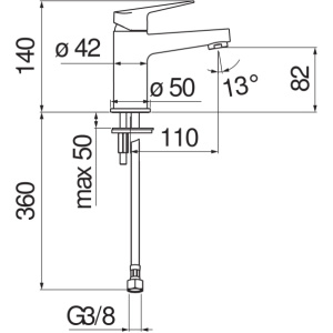 Смеситель для раковины Nobili BSEB101118/3CR BLUES