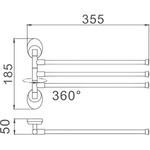 Полотенцедержатель Haiba HB16 13 тройной