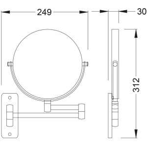 Купить Косметическое зеркало Timo Saona 13076/00 без подсветки, двухстороннее, телескопическое, поворотное, хром в Москве с доставкой Косметическое зеркало Timo Saona 13076/00 без подсветки, двухстороннее, телескопическое, поворотное, хром