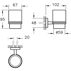 Стакан VitrA Q-Line A44993