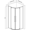 Душевой уголок AQUAme AQM7101-2-9 90х90, профиль черный матовый