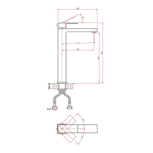 Смеситель D&K Bayern.Liszt DA1512007 матовое золото