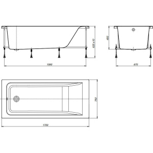 Ванна Roca Easy ZRU9302899 170x75, акрил