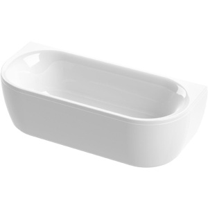 Акриловая ванна Cezares Metauro wall W37 180x80 см, овальная, с каркасом
