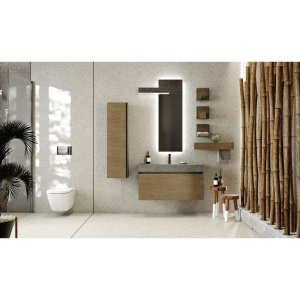 Шкаф-пенал Raval Forest 33, антрацит, дуб орлеан