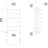Полотенцесушитель водяной Terminus Стандарт П6 400x600