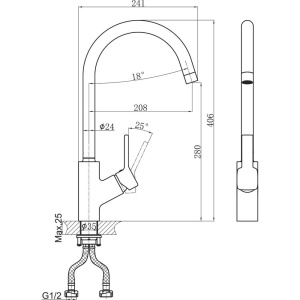 Смеситель для кухни D&K Rhein.Dusseldorf DA1492401