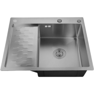 Мойка кухонная РМС MRK-6350BL-R c дозатором, графит