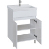 Тумба с раковиной SanStar Квадро 50 напольная, белая, раковина Sanita luxe Fest 50
