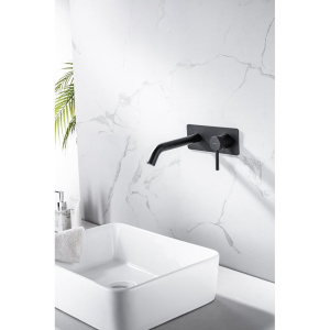 Купить Смеситель для раковины Allen Brau Priority 5.31003-31 С ВНУТРЕННЕЙ ЧАСТЬЮ чёрный матовый в Москве с доставкой Смеситель для раковины Allen Brau Priority 5.31003-31 С ВНУТРЕННЕЙ ЧАСТЬЮ чёрный матовый