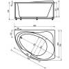 Акриловая ванна Акватек Альтаир ALT160-0000047 R 160x120 см, угловая, вклеенный каркас, с экраном, со сливом-переливом, асимметричная
