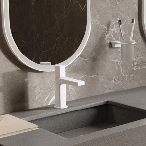 Купить Смеситель для раковины Wasserkraft Saale 9503 белый soft-touch в Москве с доставкой Смеситель для раковины Wasserkraft Saale 9503 белый soft-touch